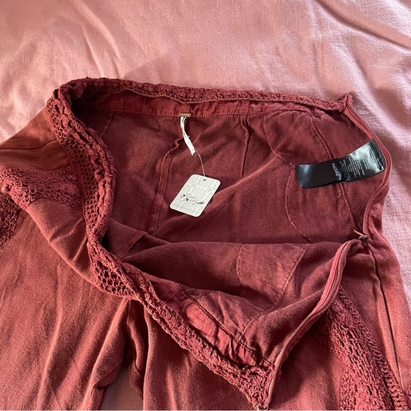 NWT Free People Neptunes Net Crochet Flare Pants sz 12 - Picture 7 of 14